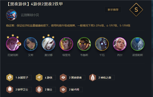 云顶之弈游侠阵容搭配