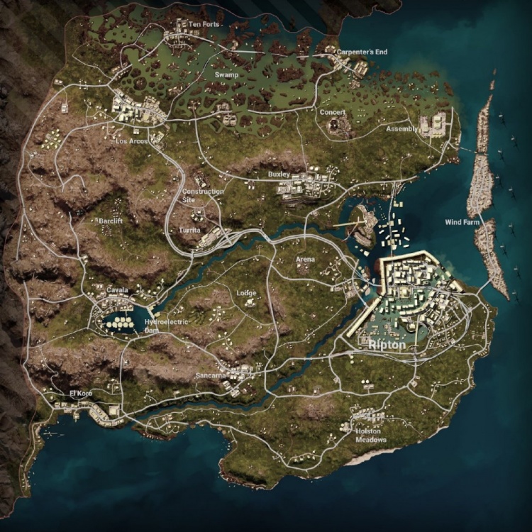 绝地求生新手枪配_PUBG第9张地图帝斯顿介绍 功能性地图道具 新枪械O12